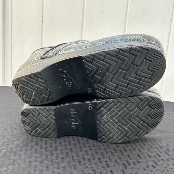 Women's Dansko Professional Clog Shoes Floral Size EU 37 US 7 Blue Iridescent - Picture 6 of 6